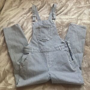 Old navy blue striped overalls!
